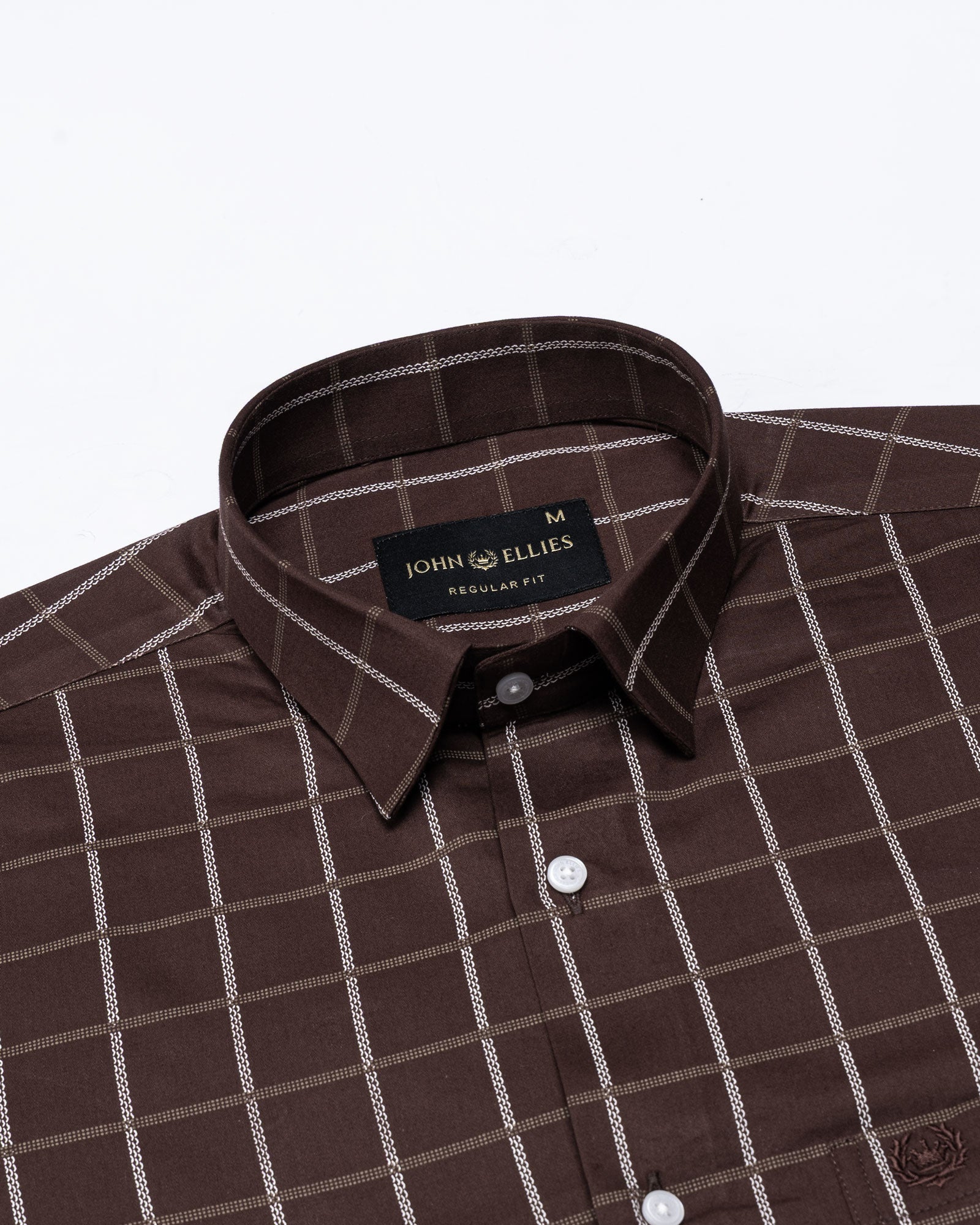 Avian Brown Check Premium Cotton Shirt - John Ellies