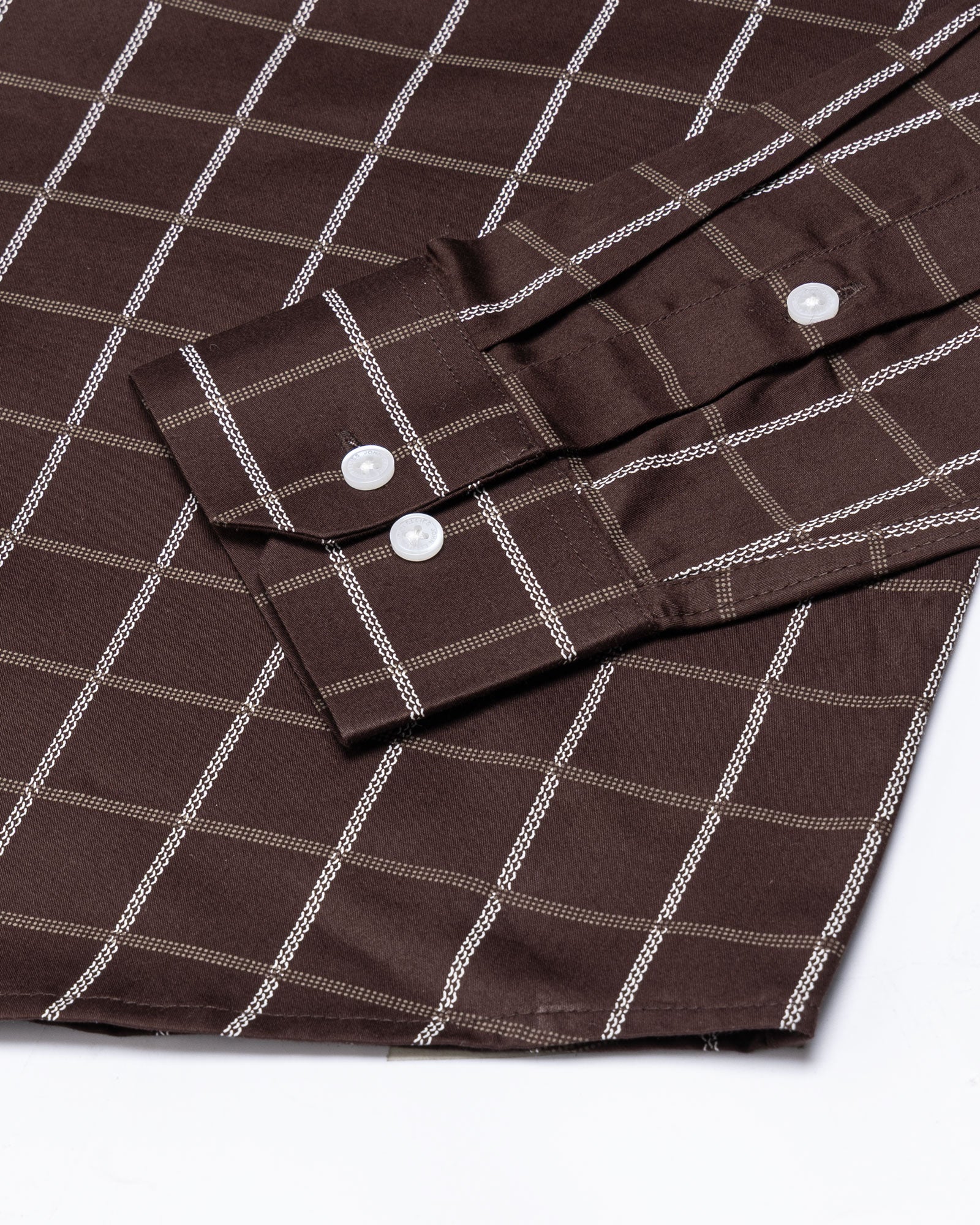 Avian Brown Check Premium Cotton Shirt - John Ellies