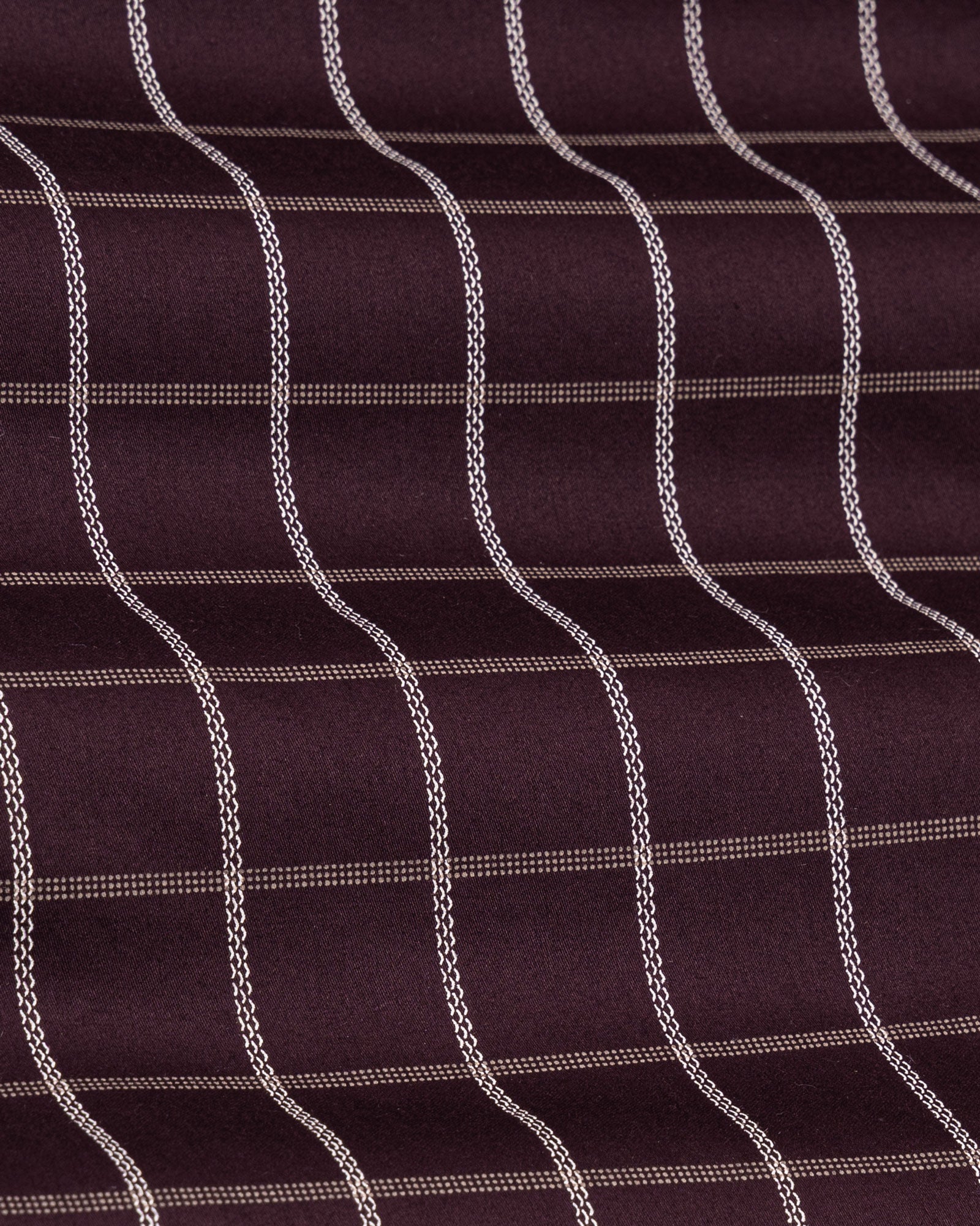 Avian Maroon Check Premium Cotton Shirt - John Ellies