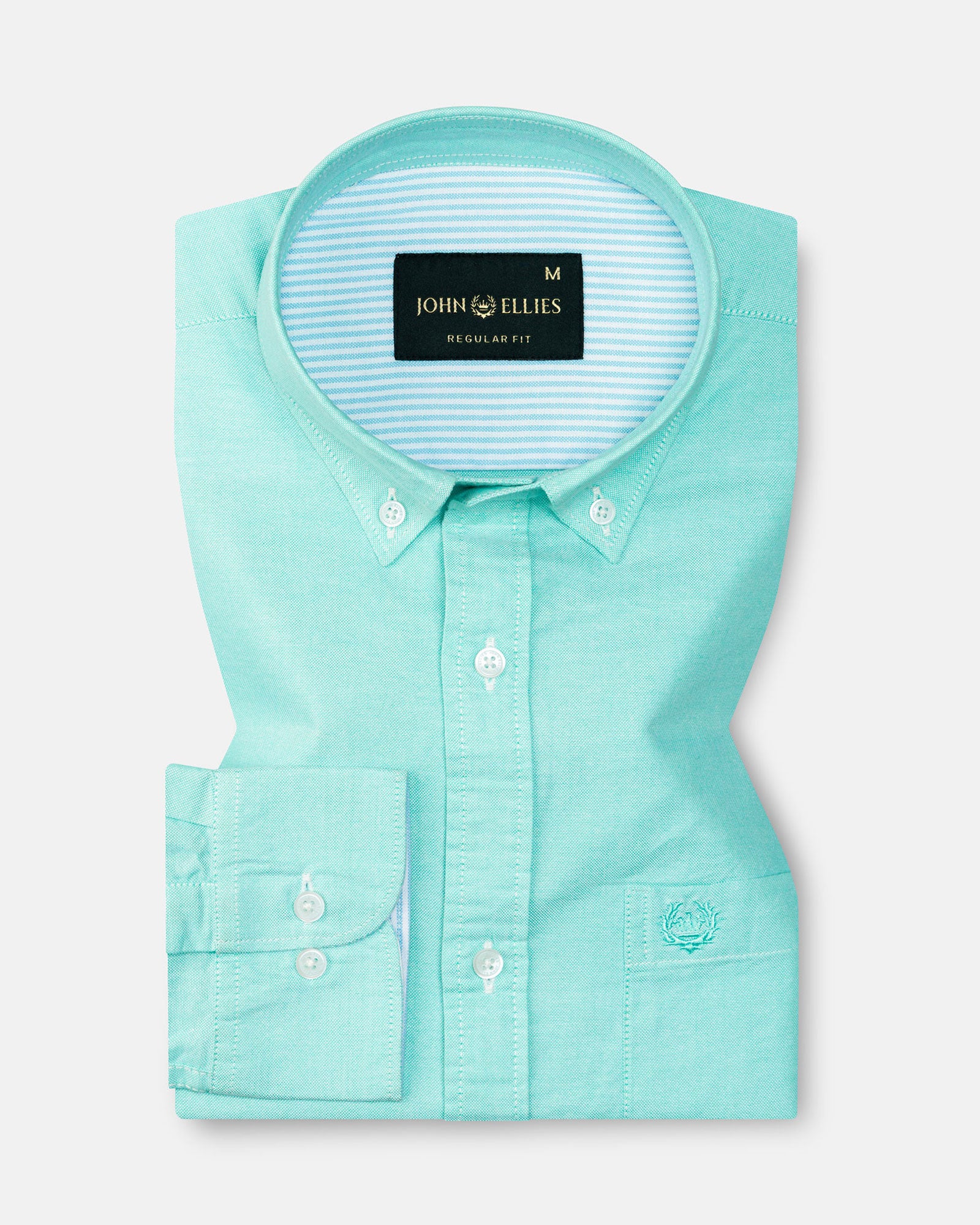 Hicker Lime Button Down Plain Oxford Cotton Shirt - John Ellies