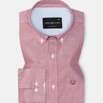 Hicker Red Button Down Plain Oxford Cotton Shirt - John Ellies