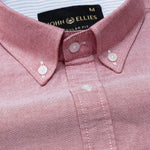 Hicker Red Button Down Plain Oxford Cotton Shirt - John Ellies