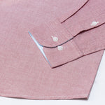 Hicker Red Button Down Plain Oxford Cotton Shirt - John Ellies