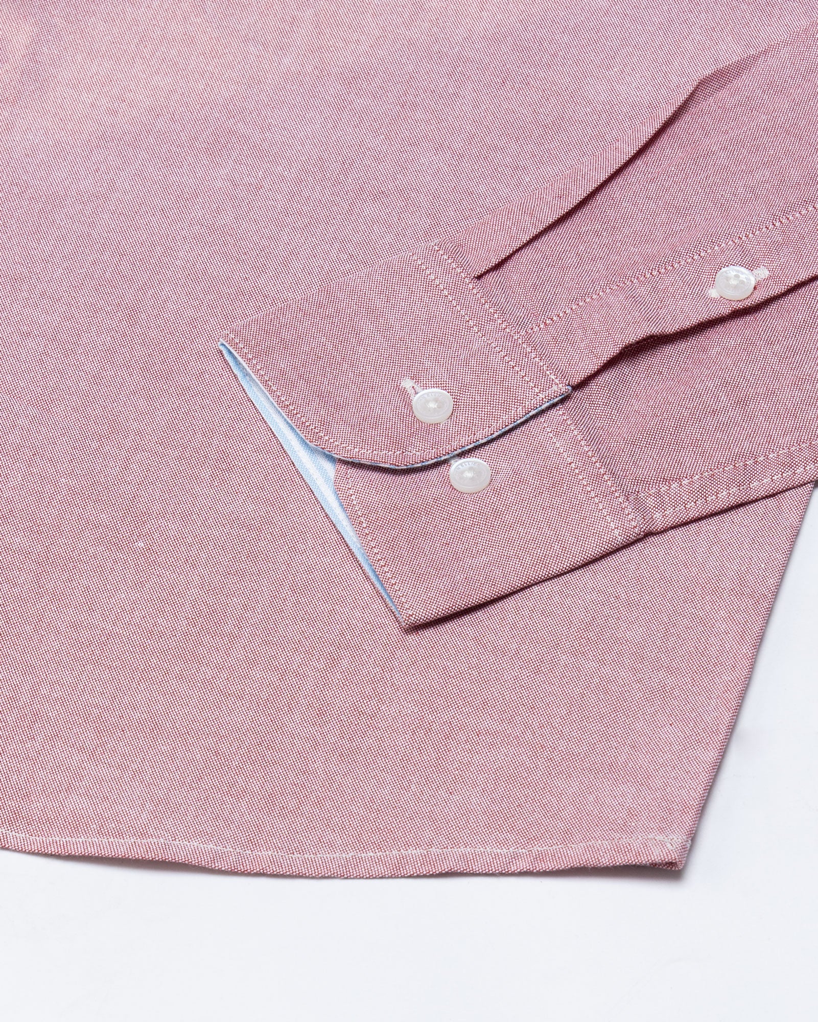 Hicker Red Button Down Plain Oxford Cotton Shirt - John Ellies