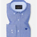 Hicker Navy Blue Button Down Plain Oxford Cotton Shirt - John Ellies