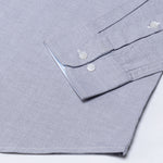 Hicker Silver Button Down Plain Oxford Cotton Shirt - John Ellies