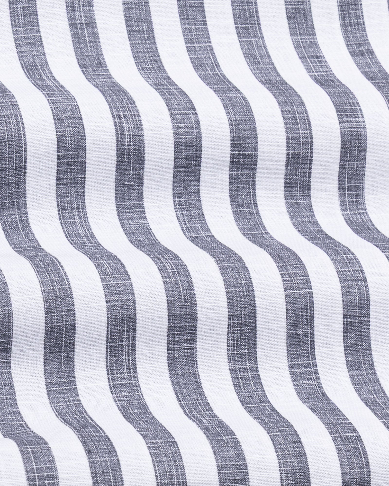 Mersin Black Stripe Button Down Linen Shirt - John Ellies