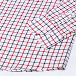 Kaish Red And Black Check Button Down Cotton Shirt - John Ellies