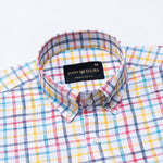Kaish Multicolor Check Button Down Linen Shirt - John Ellies
