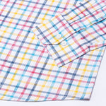 Kaish Multicolor Check Button Down Linen Shirt - John Ellies