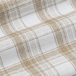 Kaish Coffee Check Button Down Linen Shirt - John Ellies