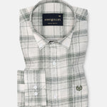 Kaish Green Check Button Down Linen Shirt - John Ellies