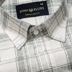 Kaish Green Check Button Down Linen Shirt - John Ellies