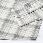 Kaish Green Check Button Down Linen Shirt - John Ellies