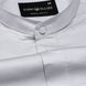 Arden Silver Plain Mandarin Giza Cotton Shirt - John Ellies