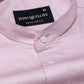 Arden Pink Plain Mandarin Giza Cotton Shirt - John Ellies