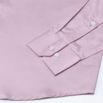 Arden Pink Plain Mandarin Giza Cotton Shirt - John Ellies
