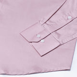 Arden Pink Plain Mandarin Giza Cotton Shirt - John Ellies