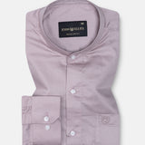 Arden Rose Ash Plain Mandarin Giza Cotton Shirt - John Ellies
