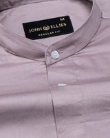 Arden Rose Ash Plain Mandarin Giza Cotton Shirt