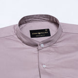 Arden Rose Ash Plain Mandarin Giza Cotton Shirt - John Ellies