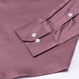 Arden Maroon Plain Mandarin Giza Cotton Shirt - John Ellies