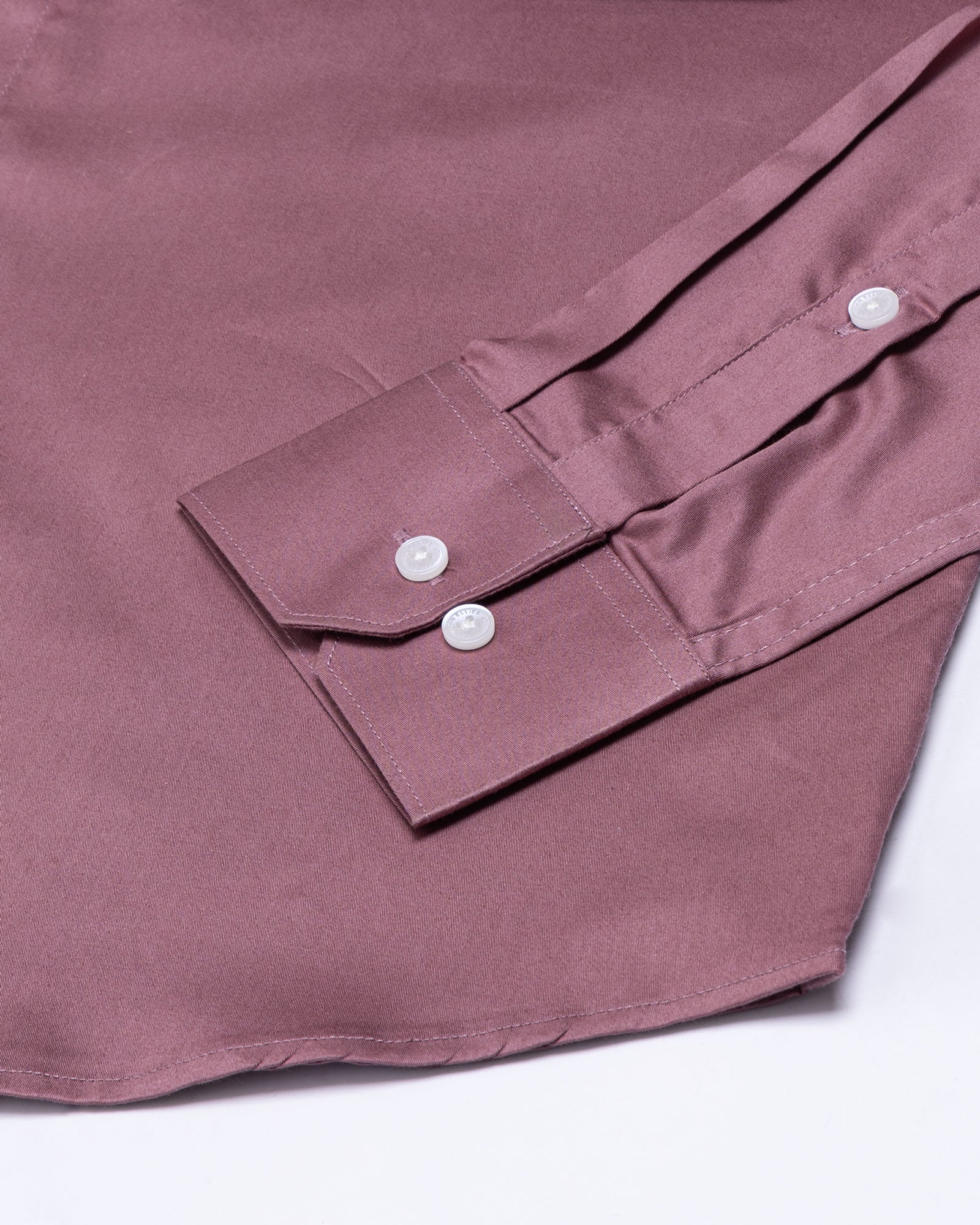 Arden Maroon Plain Mandarin Giza Cotton Shirt - John Ellies