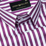 Sidex Magenta Stripes Premium Cotton Shirt - John Ellies