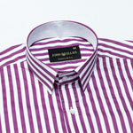 Sidex Magenta Stripes Premium Cotton Shirt - John Ellies