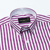 Sidex Magenta Stripes Premium Cotton Shirt - John Ellies