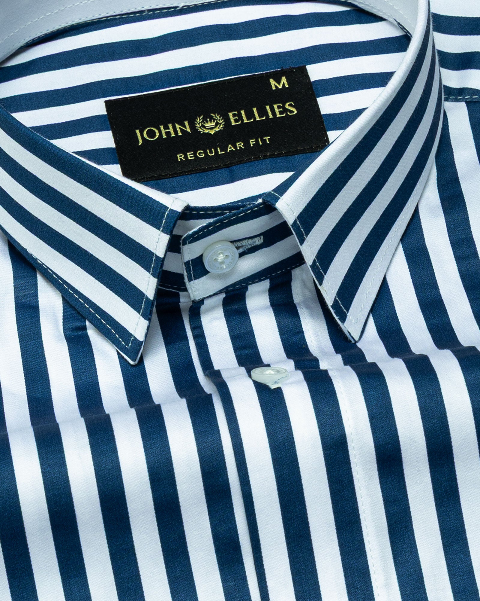 Sidex Teal Stripes Premium Cotton Shirt - John Ellies