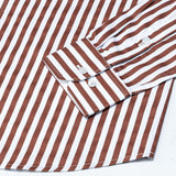Sidex Brown Stripes Premium Cotton Shirt - John Ellies