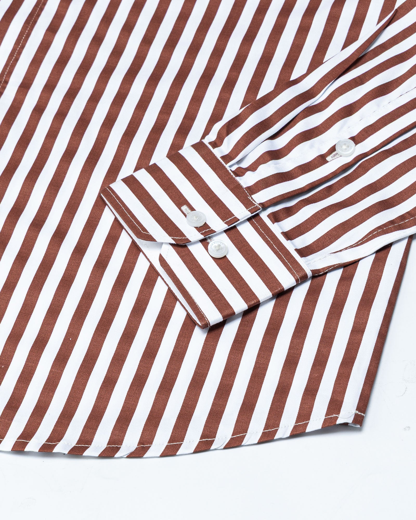 Sidex Brown Stripes Premium Cotton Shirt - John Ellies