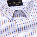 Fester White Check Cotton Shirt - John Ellies