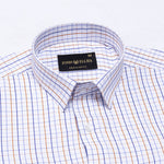 Fester White Check Cotton Shirt - John Ellies