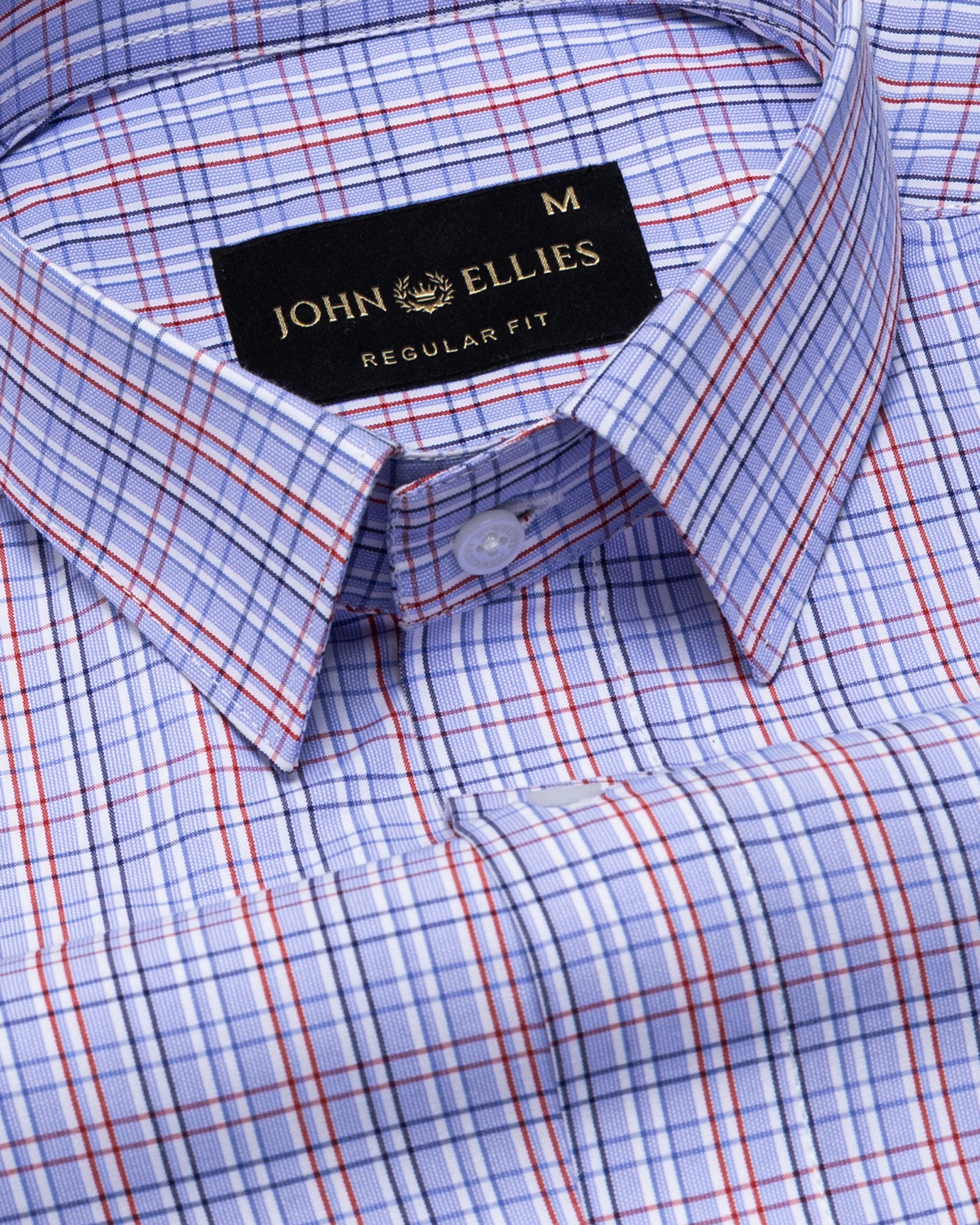 Fester Lavender Check Cotton Shirt - John Ellies