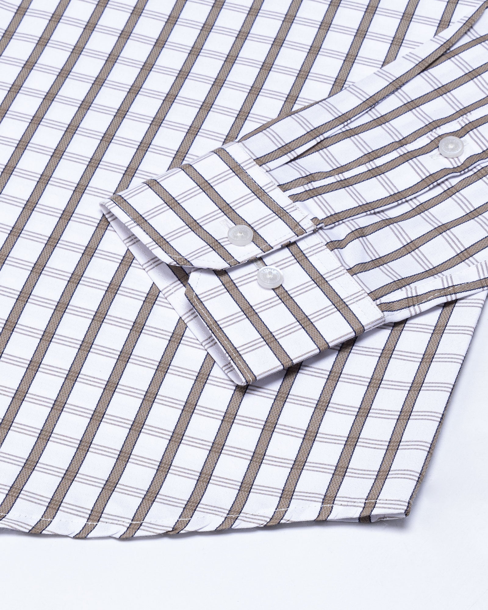 Fester Warm Brown Check Cotton Shirt - John Ellies