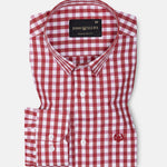 Fester Red Check Cotton Shirt - John Ellies