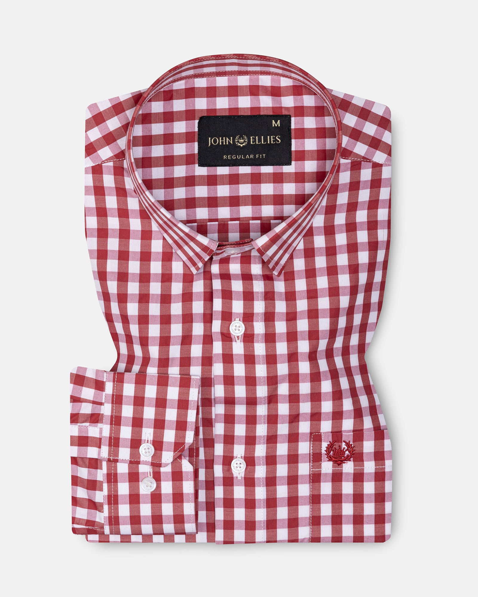 Fester Red Check Cotton Shirt - John Ellies
