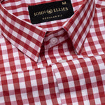 Fester Red Check Cotton Shirt - John Ellies