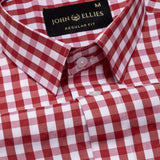 Fester Red Check Cotton Shirt - John Ellies