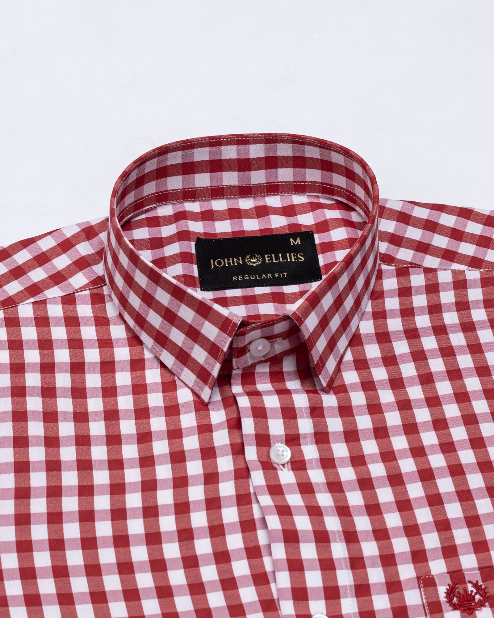 Fester Red Check Cotton Shirt - John Ellies