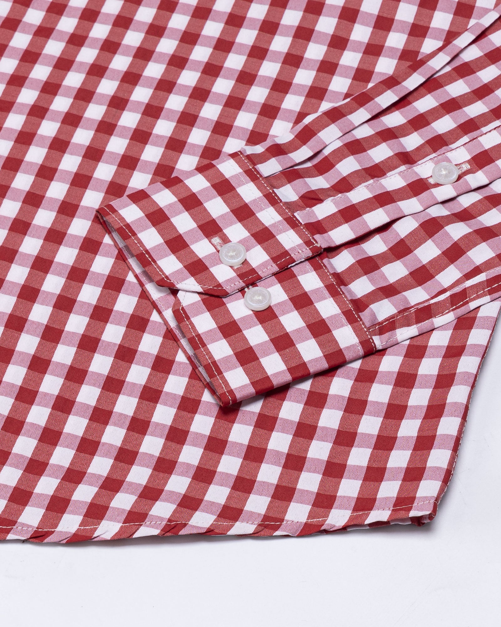 Fester Red Check Cotton Shirt - John Ellies