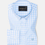 Fester Sky Blue Check Cotton Shirt - John Ellies