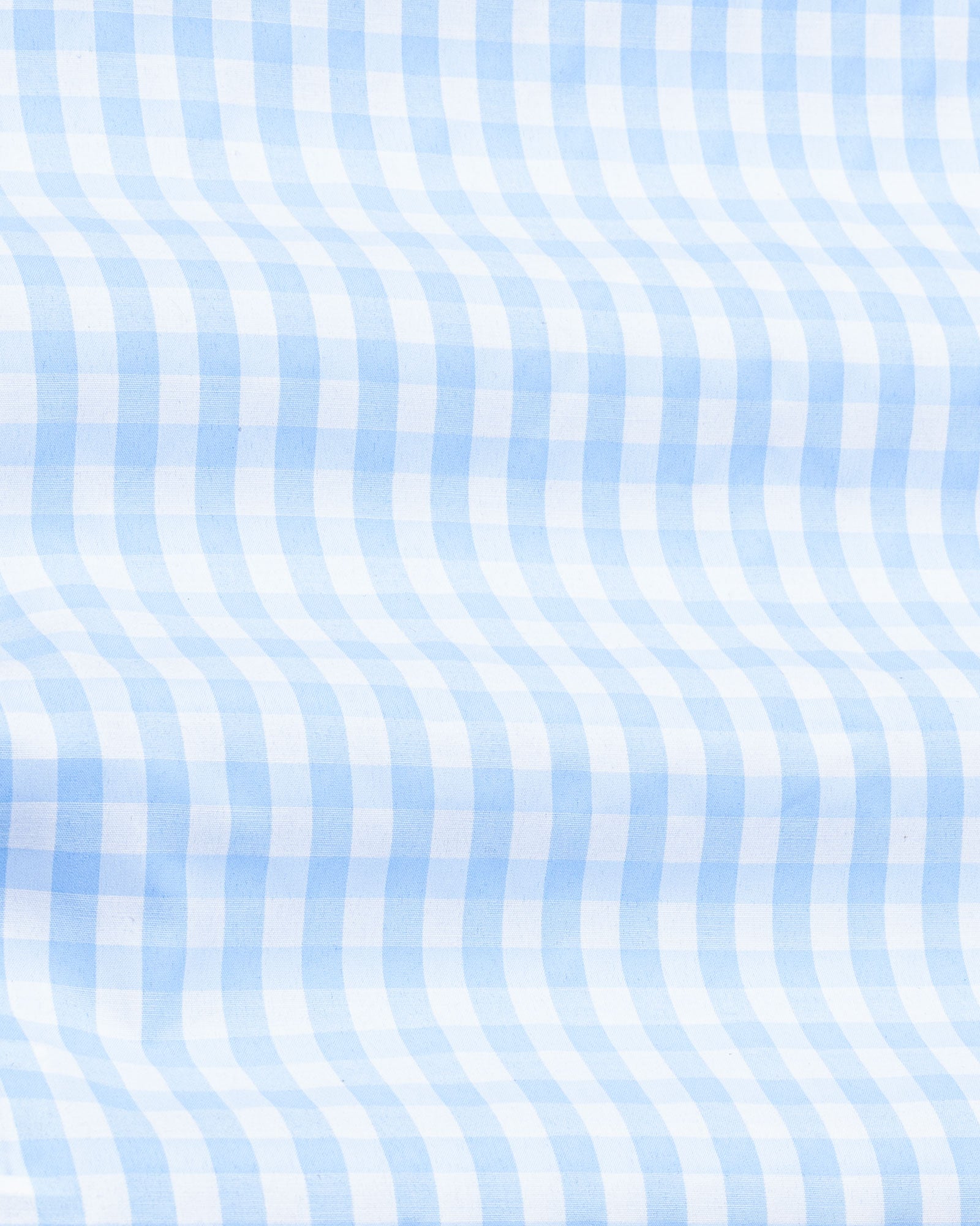 Fester Sky Blue Check Cotton Shirt - John Ellies