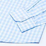 Fester Sky Blue Check Cotton Shirt - John Ellies