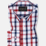 Fester Red & Blue Check Cotton Shirt - John Ellies