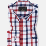 Fester Red & Blue Check Cotton Shirt - John Ellies