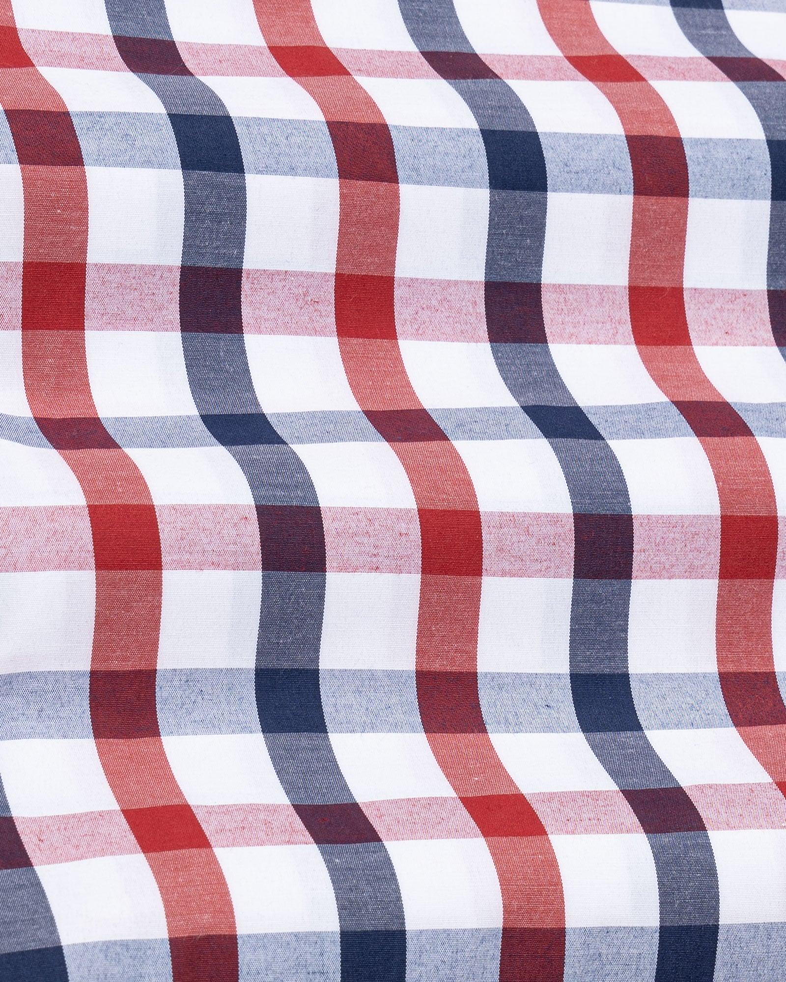 Fester Red & Blue Check Cotton Shirt - John Ellies