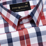 Fester Red & Blue Check Cotton Shirt - John Ellies